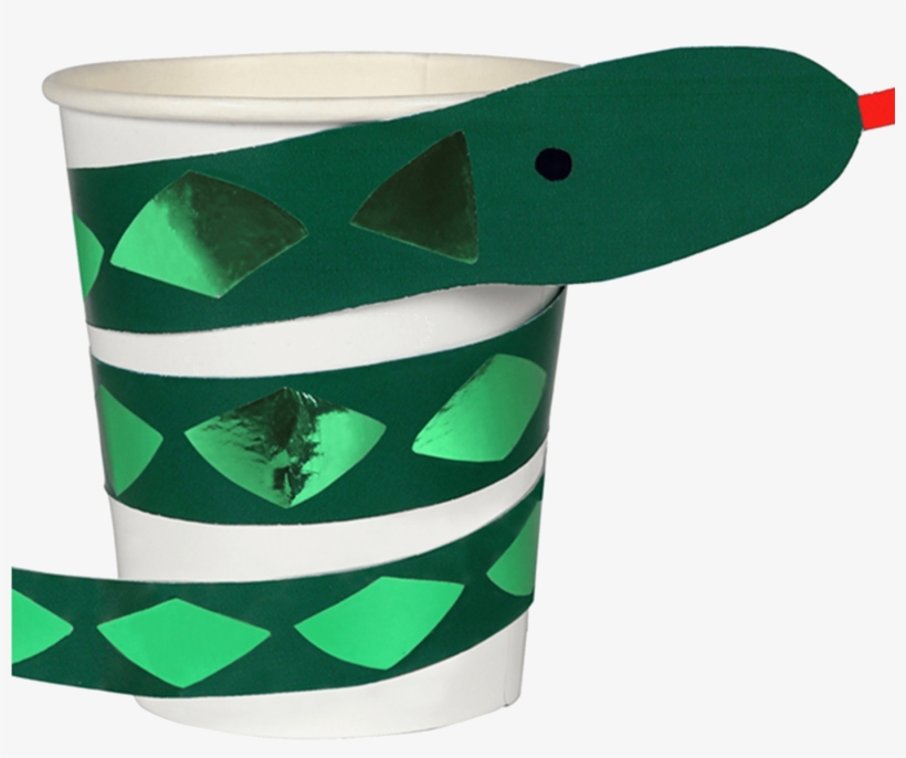 Go Wild Snake Paper Cups By Meri Meri - Einladung Kindergeburtstag Schlange, transparent png #7842229