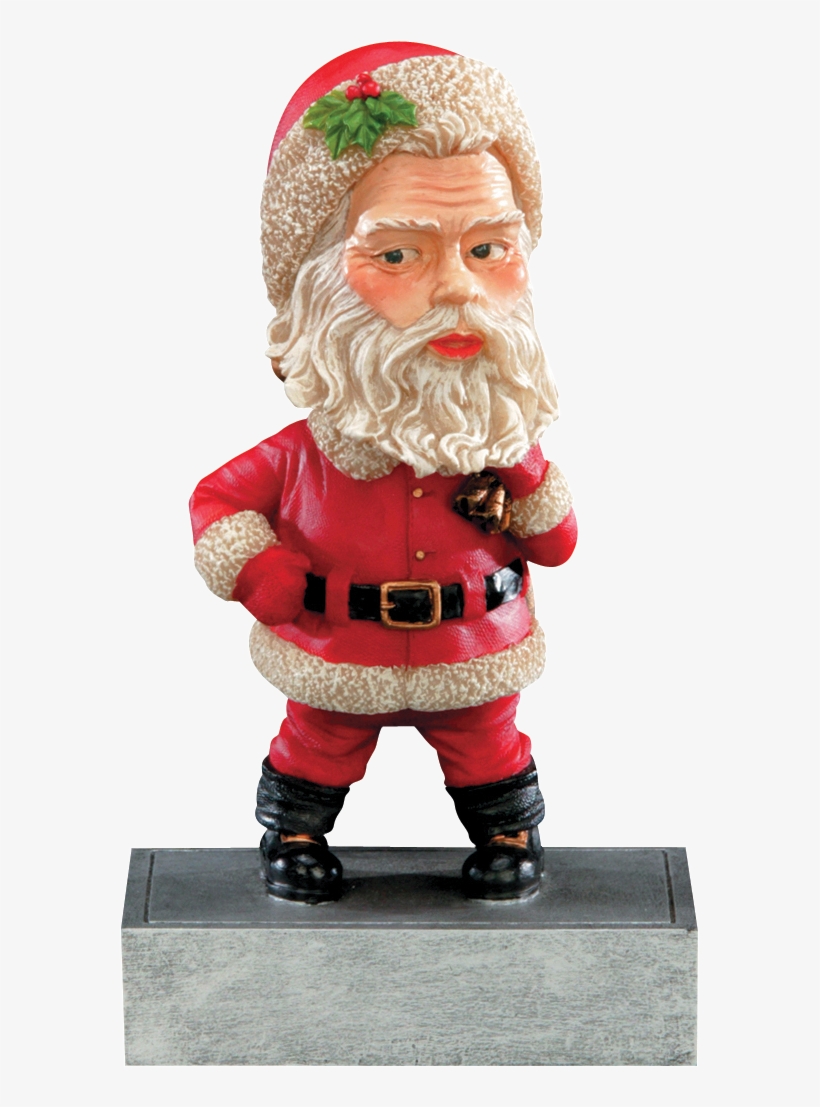 Santa Claus Bobble Head, transparent png #7842547