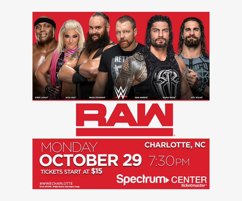 Charlotte North Carolina On Twitter - Wwe Raw October 29 2018, transparent png #7843079