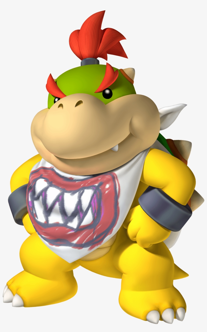 Bowser With Arms Crossed, Bowser Jr Ready For Dinner - Mario Bros Bowser Jr, transparent png #7843165