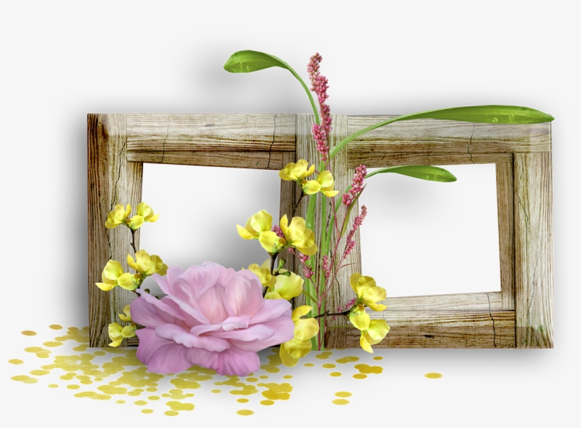 Marco De Foto Para Una Pareja Vintage - Artificial Flower, transparent png #7843214
