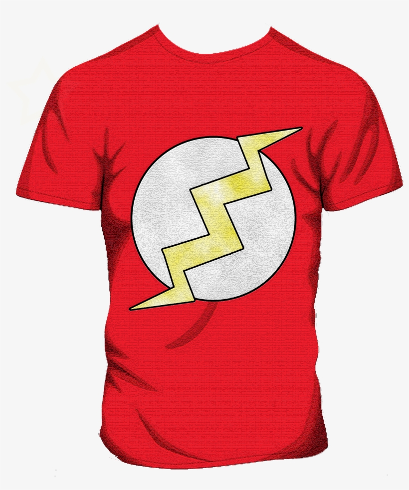 Sheldon Cooper's Favorite Flash T Shirt On A T Shirt - Active Shirt, transparent png #7843771