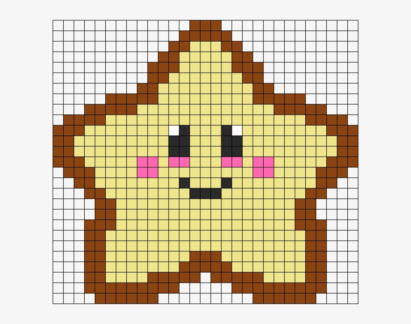 Kawaii Star Perler Bead Pattern / Bead Sprite - Disegni Pixel Art Animali, transparent png #7843773