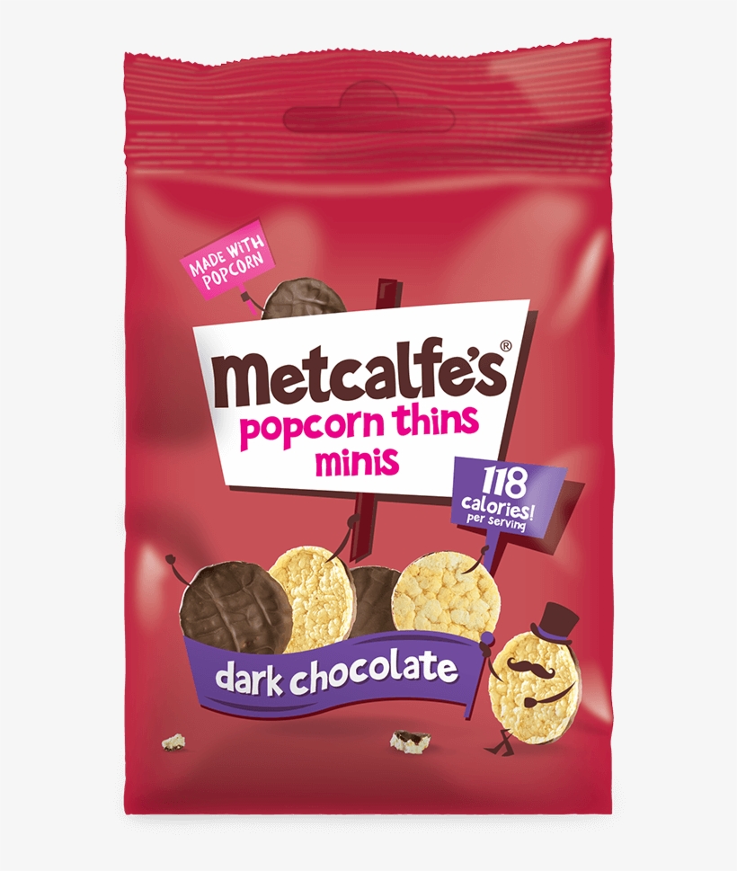 Dark Chocolate Popcorn Thins Minis - Metcalfe Popcorn, transparent png #7844231