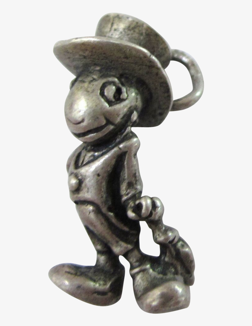 Vintage 1940's Sterling Jiminy Cricket Charm Three - Figurine, transparent png #7844278
