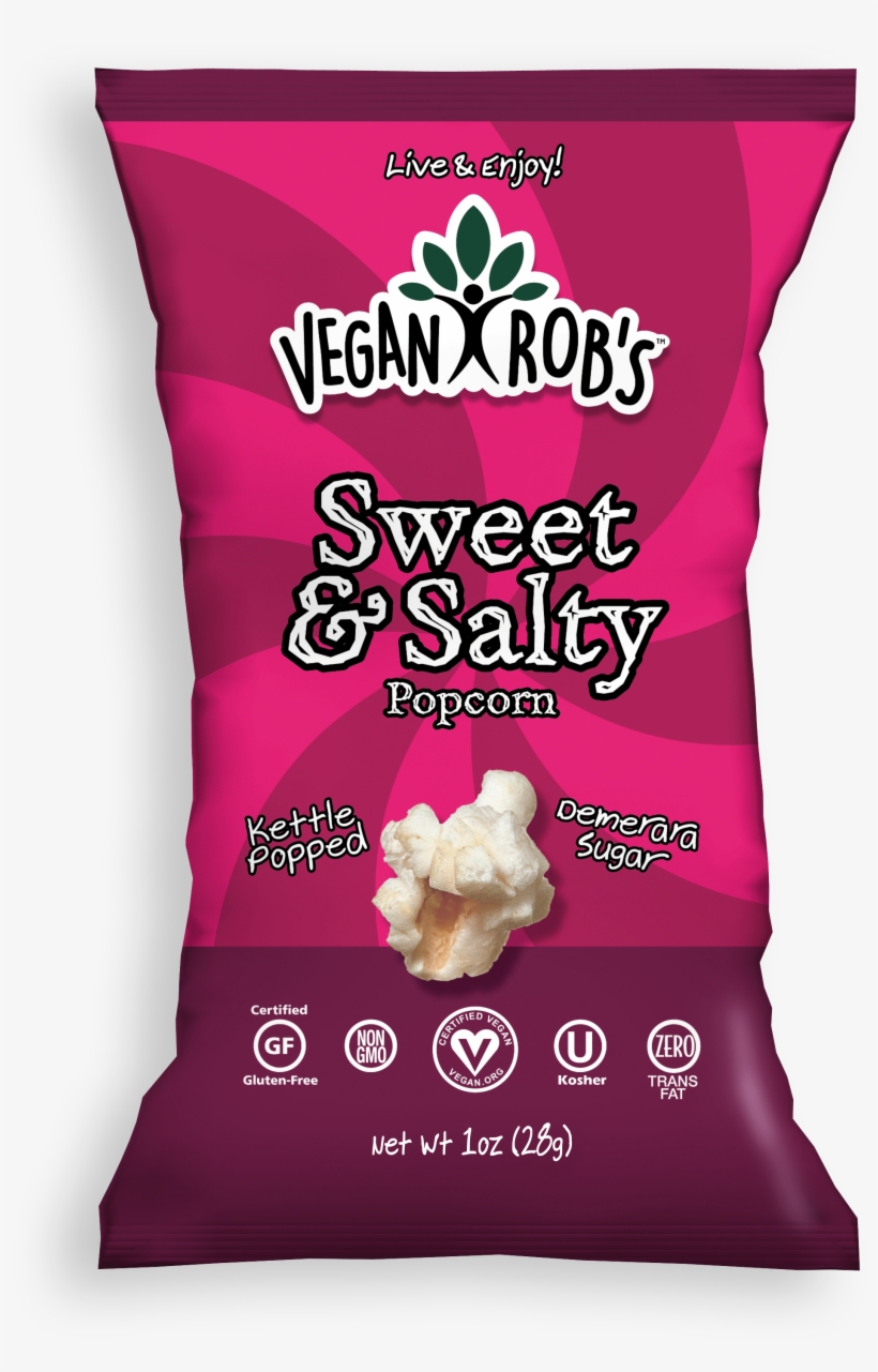 Vegan Rob's Sweet And Salty Popcorn - Vegan Rob's Jackfruit Puffs, transparent png #7844587
