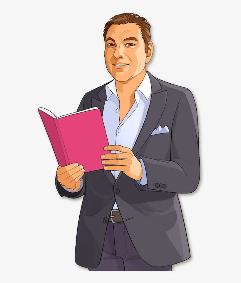 David Walliams Reading The Little Mermaid - Cartoon Picture Of David Walliams, transparent png #7845104