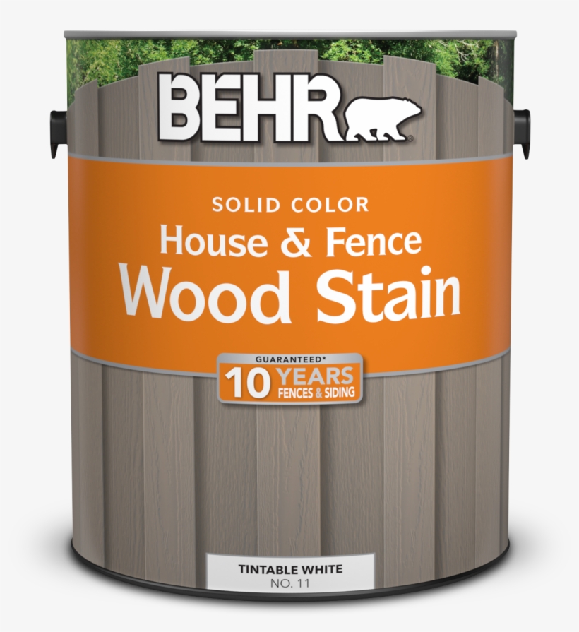 Deckplus™ Solid Color Waterproofing Wood Stain - Behr Solid Color House & Fence Wood Stain, transparent png #7846172