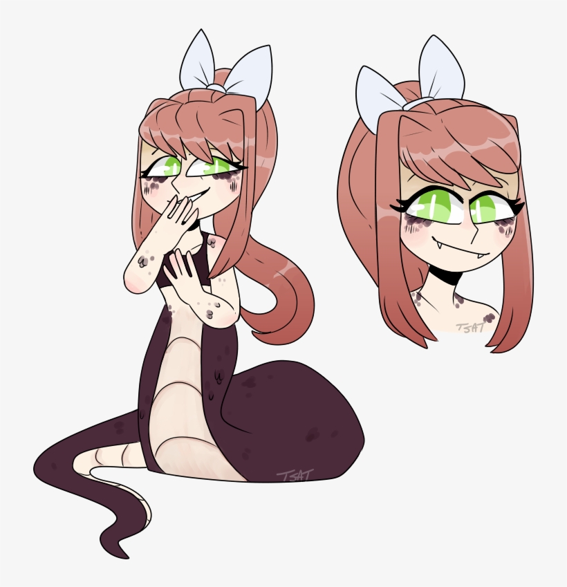 Cat Facial Expression Cartoon Mammal Fictional Character - Doki Doki Literature Club Monster, transparent png #7847343