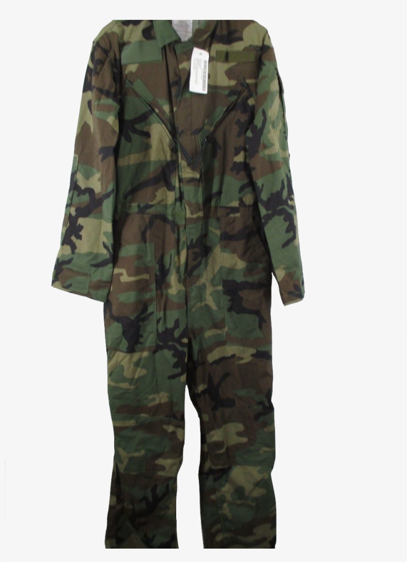 Coverall Mechanics Woodland Medium - Military Uniform, transparent png #7848221