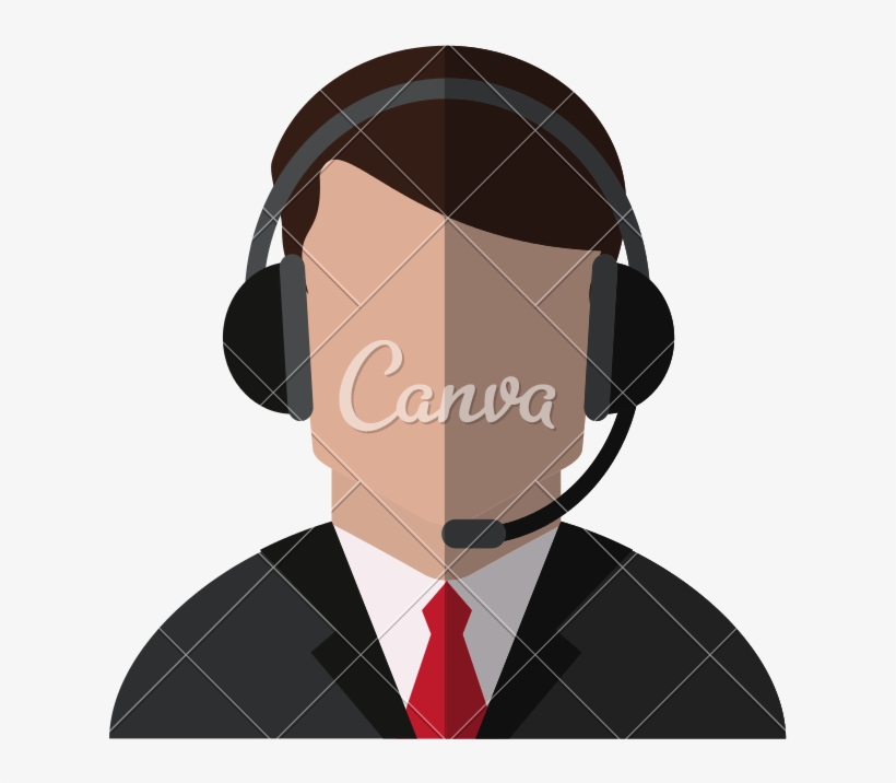 Faceless Wearing Headset Icon - Canva, transparent png #7848955