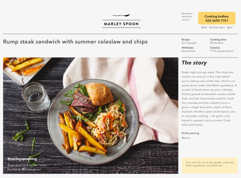 Rump Steak Sandwich With Summer Coleslaw And Chips - French Fries, transparent png #7849028