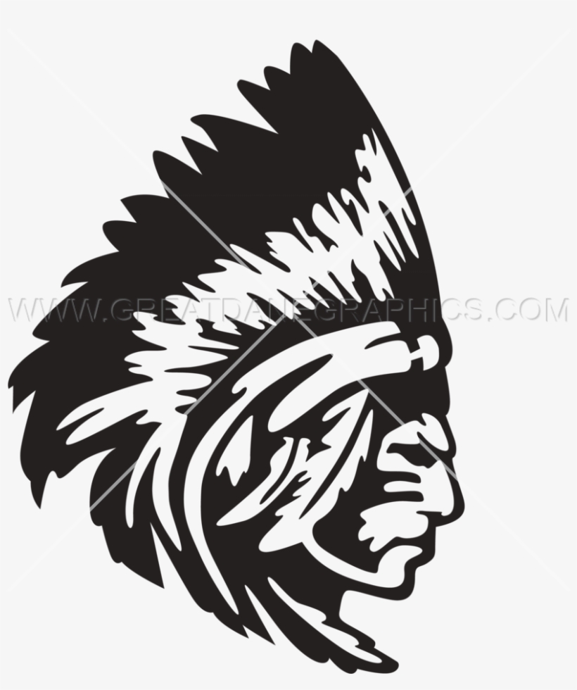 Indian Chief Profile - Indian Chief Head Transparent, transparent png #7849332