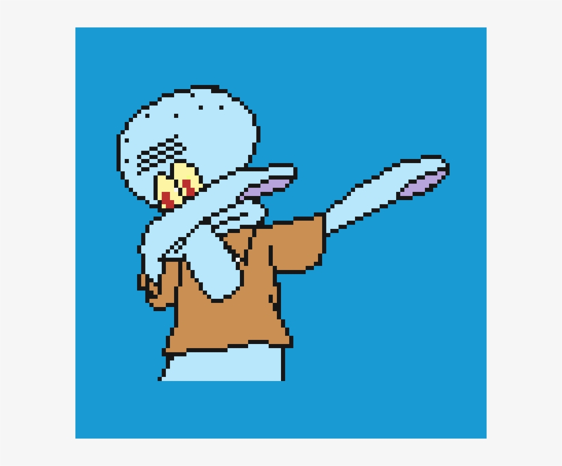 Dabbing Squidward - Cartoon, transparent png #7849775