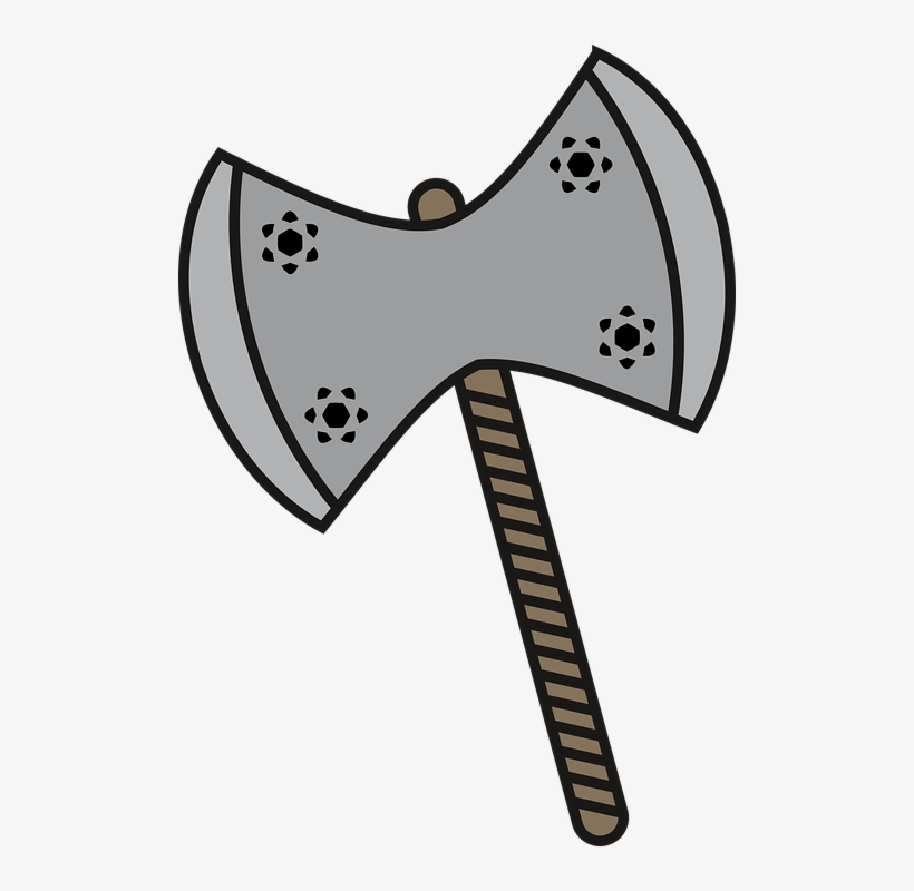Ax, Handle, Hack, No Background, Viking, Melee Weapons - Cartoon Axe With No Background, transparent png #7850122