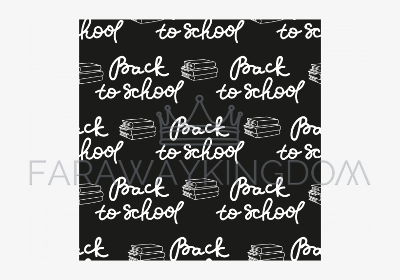 Books Black School Vector Illustration Seamless Pattern - Poster, transparent png #7850907