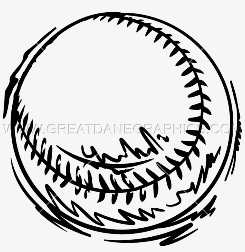 Drawing Baseball Line - Baseball Sketch Transparent, transparent png #7851188