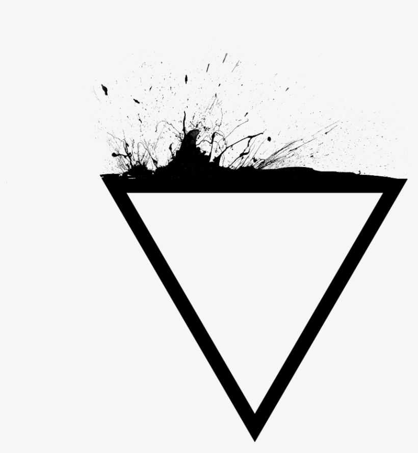 T⃤ R⃤ I⃤ A⃤ N⃤ G⃤ L⃤ E⃤ Triangle Black Grunge Splatt - Triangle, transparent png #7852363