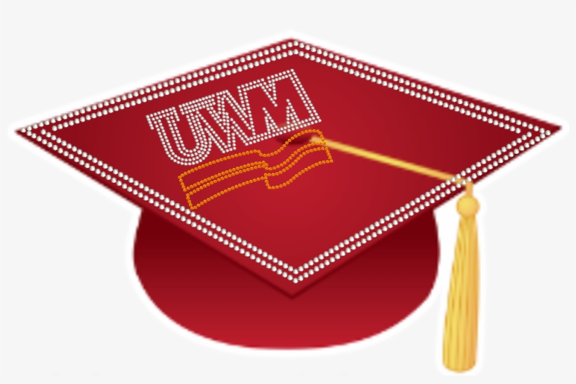 College Logo Rhinestone Graduation Cap - Graduation, transparent png #7853022