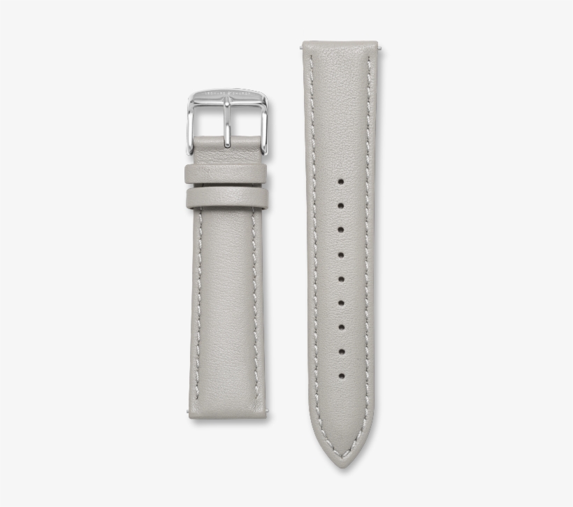 Calf Leather Light Grey / Silver Strap - Strap, transparent png #7853465