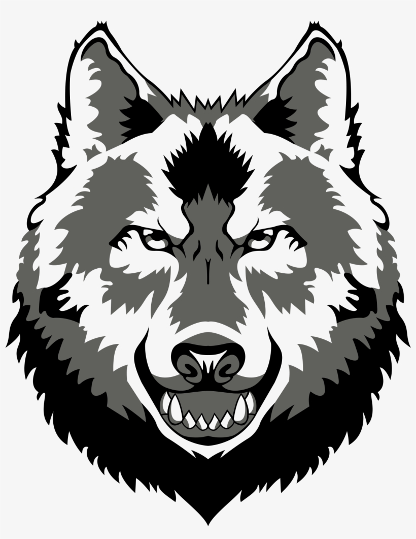 Black And White Wolf Drawing - Zyuohger Wolf, transparent png #7853619