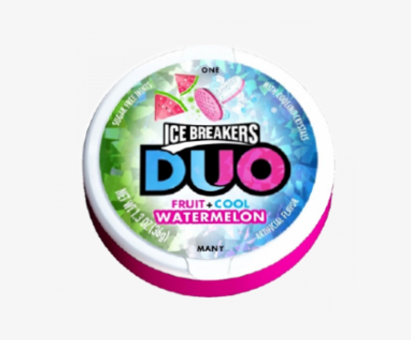 Ice Breakers Duo Mints Watermelon - Ice Breakers Duo Strawberry, transparent png #7854319