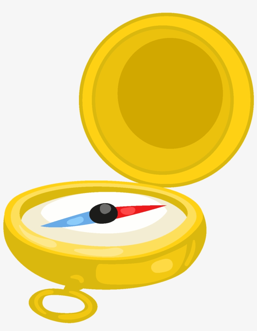 Hand Drawn Yellow Compass Element - Circle, transparent png #7854490
