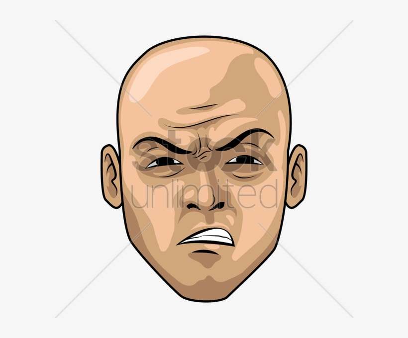 Editingsoftware Clipart Angry Man Face - Angry Man Cartoon Face, transparent png #7855439