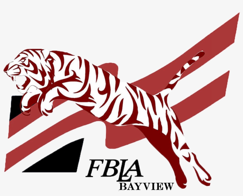 Bayview Fbla On Twitter - Jumping Tiger Vector, transparent png #7856436
