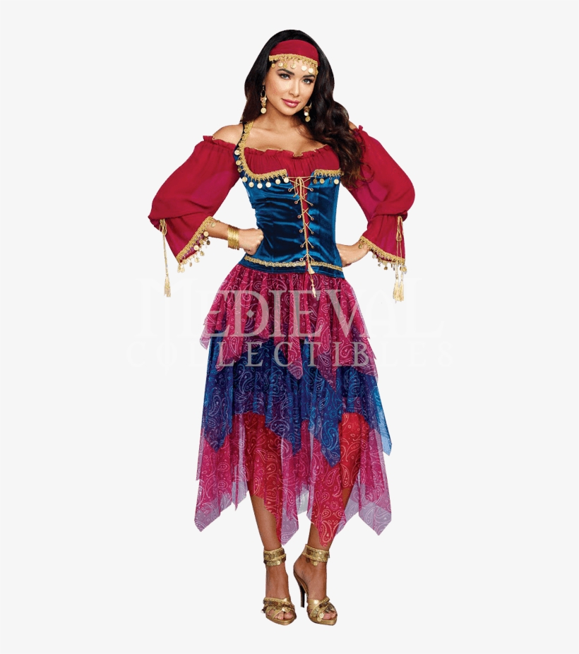 Womens Mina Gypsy Costume - Gypsies Costumes, transparent png #7857845