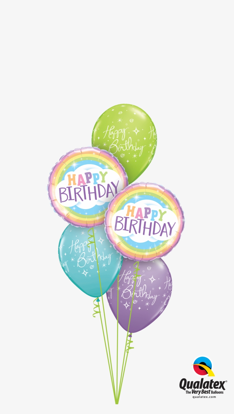 Sorbet Birthday Rainbows At London Helium Balloons - Pink Flamingo Balloons, transparent png #7857937