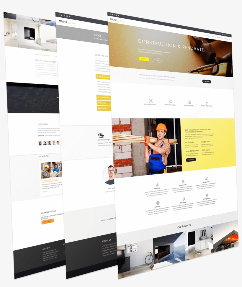 Construction Joomla Template - Online Advertising, transparent png #7859238