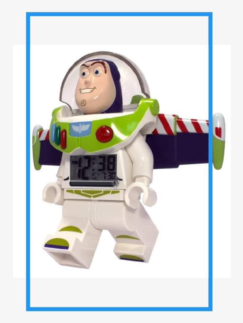 Disney Buzz Lightyear Lego Figure Alarm Clock - Baby Toys, transparent png #7859576