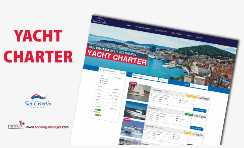 Yacht Charter System For Joomla & Wordpress - Croatia, transparent png #7859855