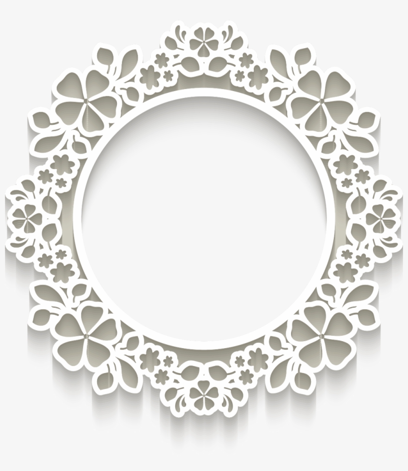 Frame Hd White D Circle Portrait Flowers Ⓒ - Paper, transparent png #7860067