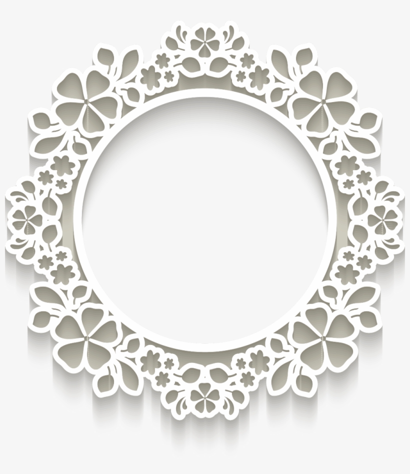 Frame Hd White D Circle Portrait Flowers Ⓒ - Paper, transparent png #7860067