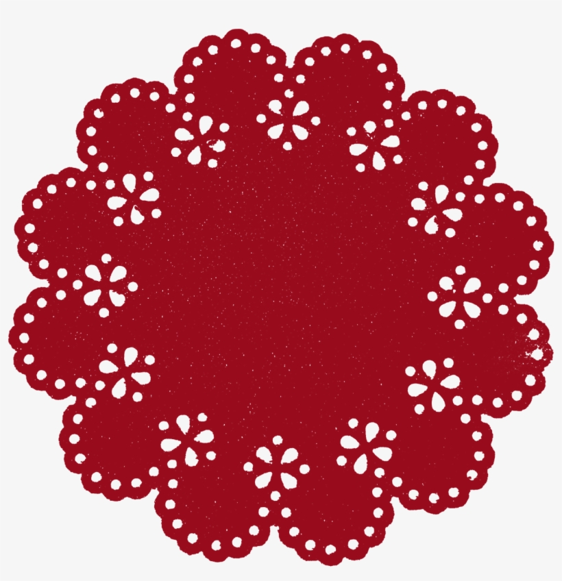 Paper Doily Embellishment Bright Red Jennifer Caminiti - Doily, transparent png #7860296