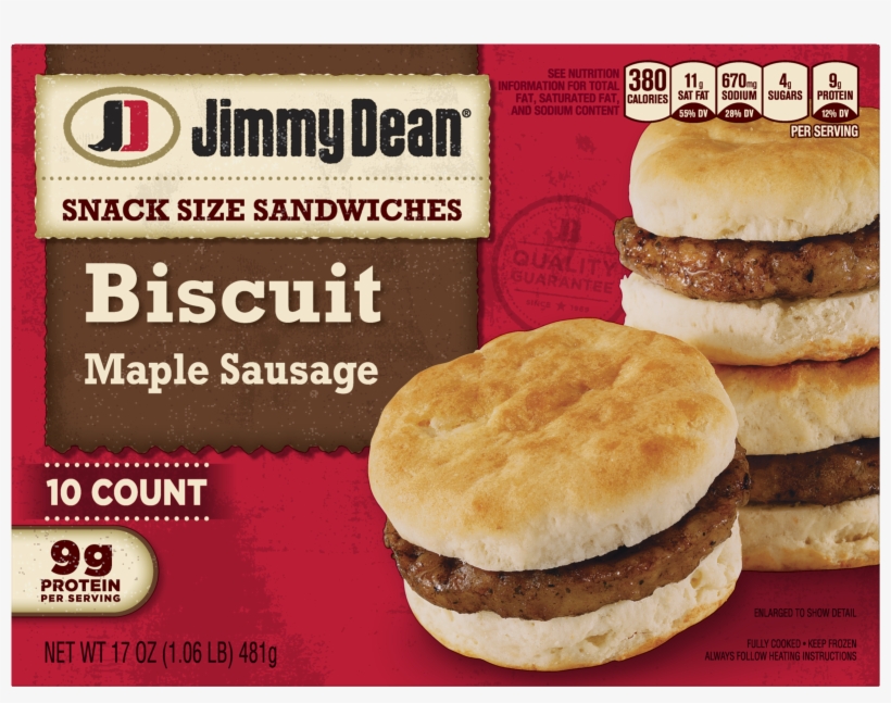 Jimmy Dean® Snack Size Maple Sausage Biscuit Sandwiches, - Jimmy Dean Breakfast Biscuit, transparent png #7860368
