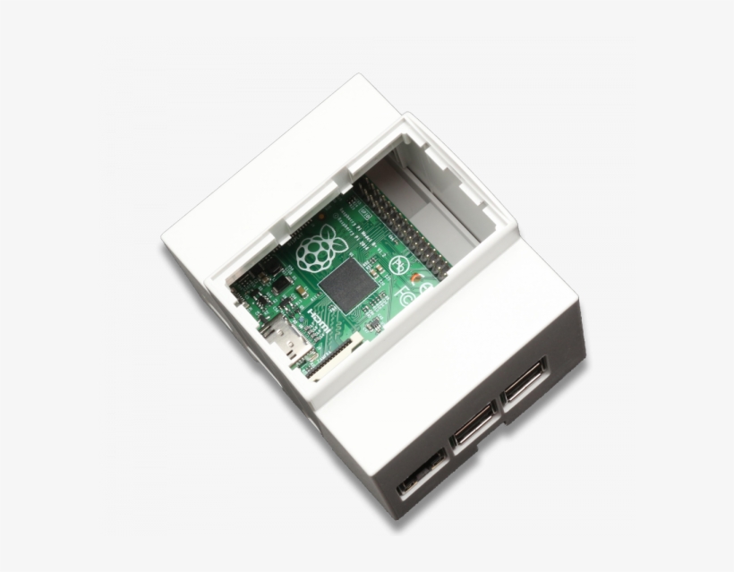 Boitier 4m Rail Din Pour Raspberry Pi B / Pi 2 / Pi - Electrical Connector, transparent png #7861527