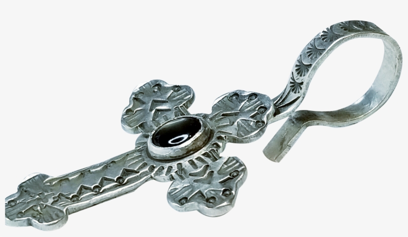 Lawrence Baca Smokey Quartz Cross Enhancer - Pendant, transparent png #7861793