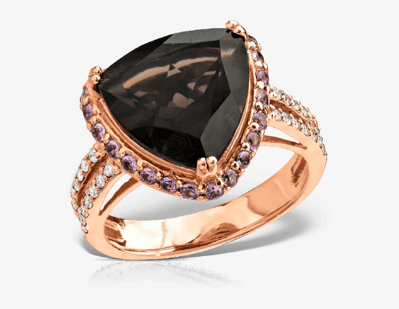 Inel Diamante Si Cuart Fumuriu Dikj00046 Teilor - Engagement Ring, transparent png #7862218