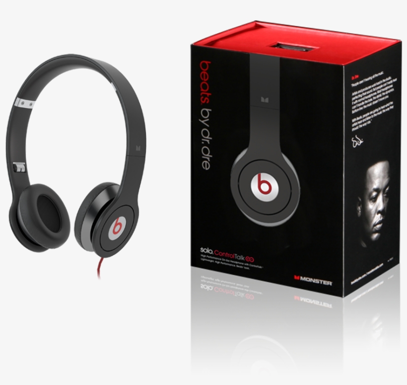 Beats Solo Black Pkg - Original Beats By Dre Solo, transparent png #7863319