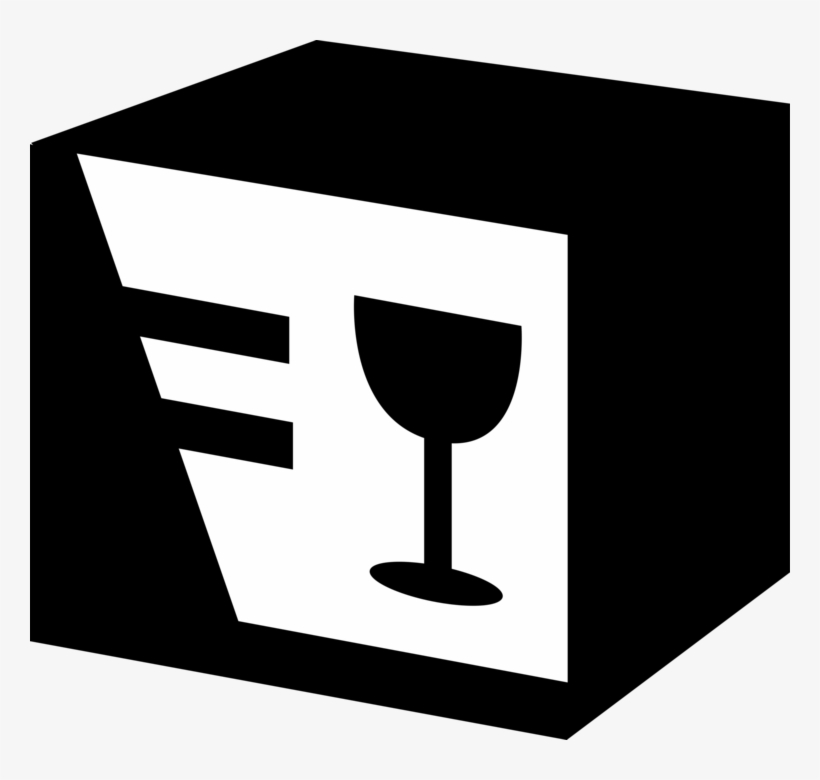 Vector Illustration Of Fragile Shipping Crate Box Shipment - Wine Glass, transparent png #7863363