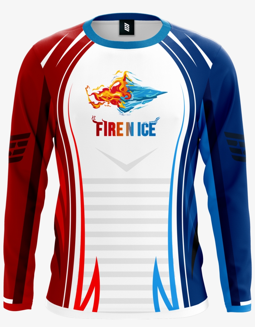 Fire N Ice Long Sleeve Jersey, transparent png #7864129