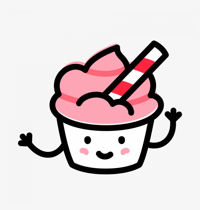 Waving Pink Cupcake - Cupcake, transparent png #7864203
