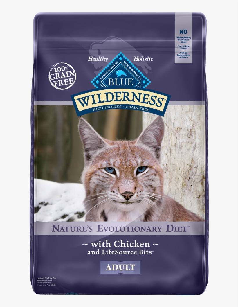 Blue Buffalo Wilderness Grain Free Chicken Recipe Dry - Blue Buffalo Cat Food Duck, transparent png #7865181