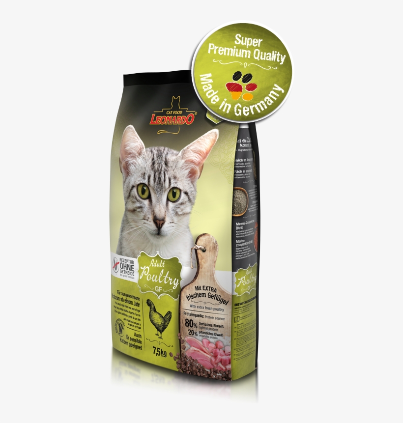 For Adult Cats From One Year Of Age - Leonardo Grain Free Cat Food, transparent png #7865441
