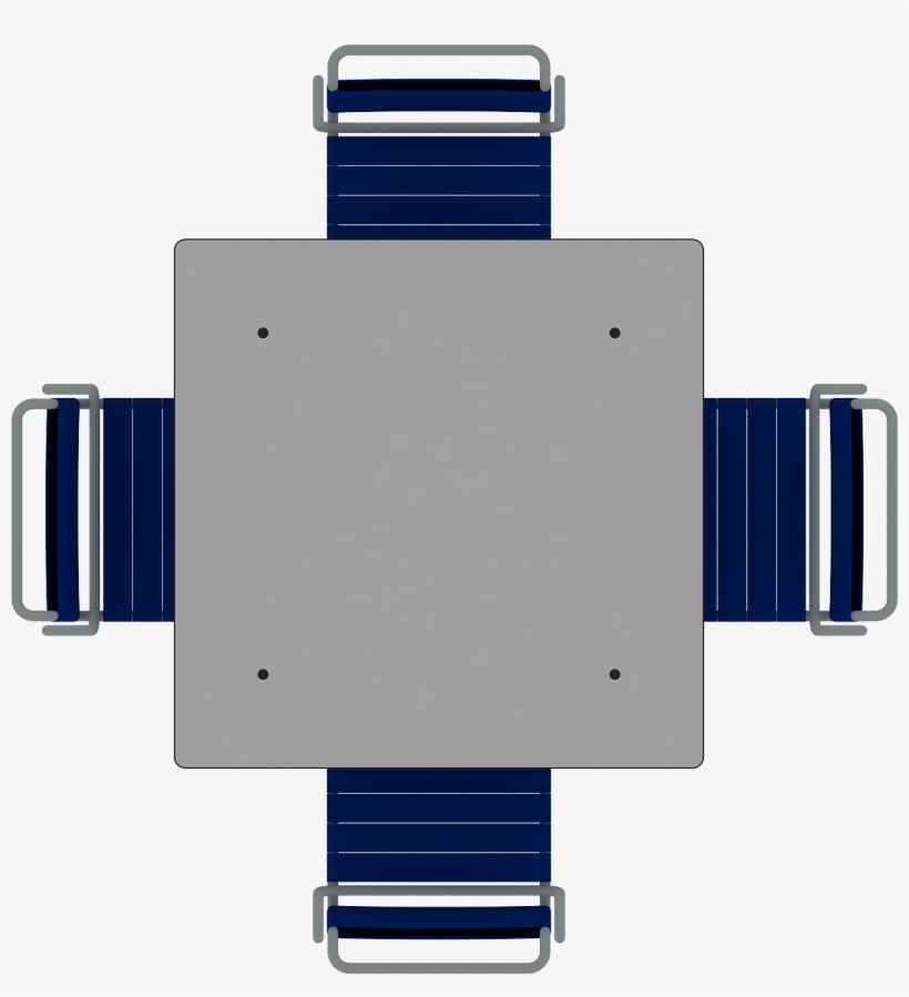 Group 10 Azul Bajo Silla - Table Clipart Top View, transparent png #7866308