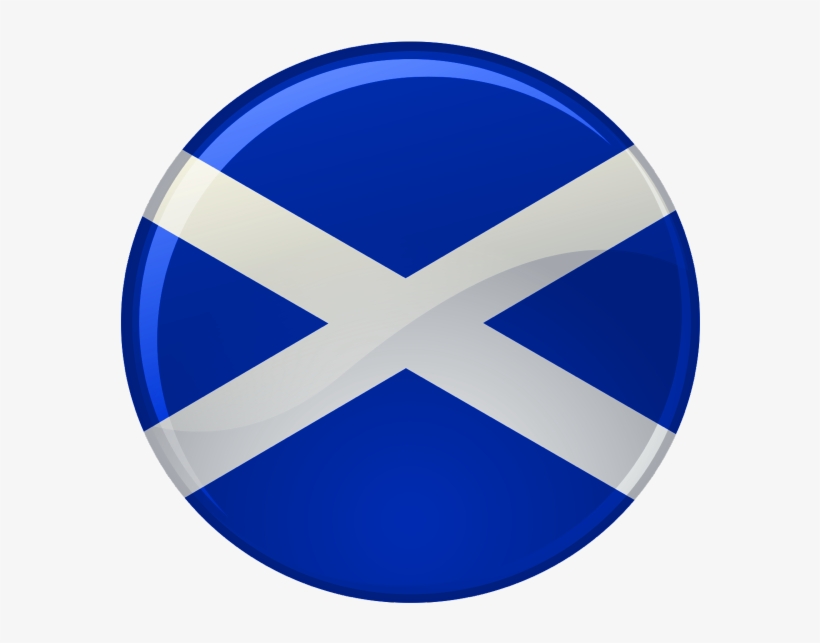 Emotion On Twitter - Scotland Flag Round, transparent png #7866976