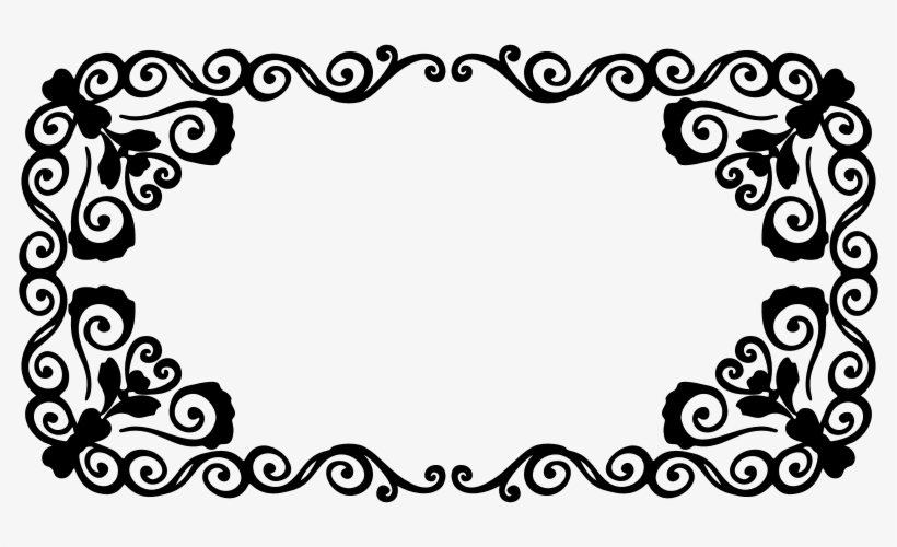 Vintage Frame Line Art - Clip Art, transparent png #7867155